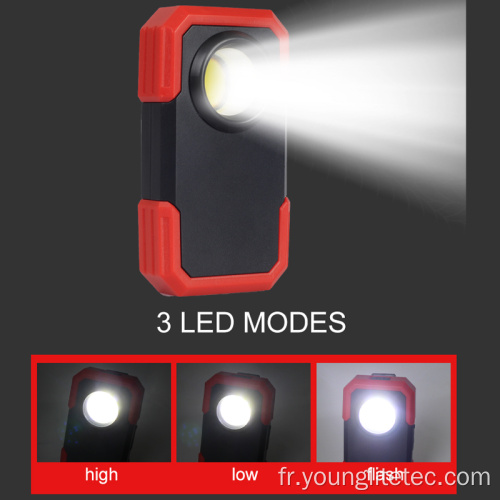 Lumière de poche de poche LED rechargeable portable